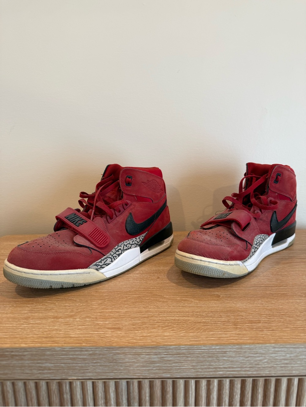 Nike Air Jordan Red High-Top Sneakers - Picture 3 of 9
